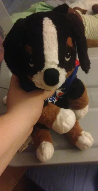 IKEA HOPPIG PUPPY Dog Plush Stuffed Animal Bernese Mountain Black