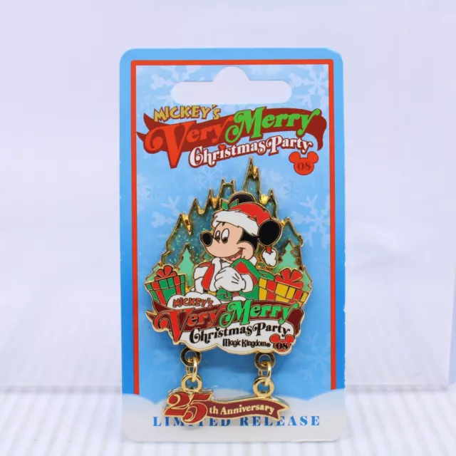 B2 Disney WDW LR Pin Santa Mickey Mickey's Very Merry Christmas Party 2008 25th