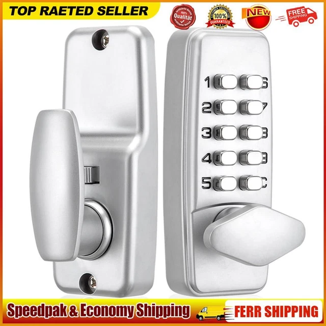 Metal Door Code Lock Sturdy Waterproof Password Keyboard Lock for Home Apartment