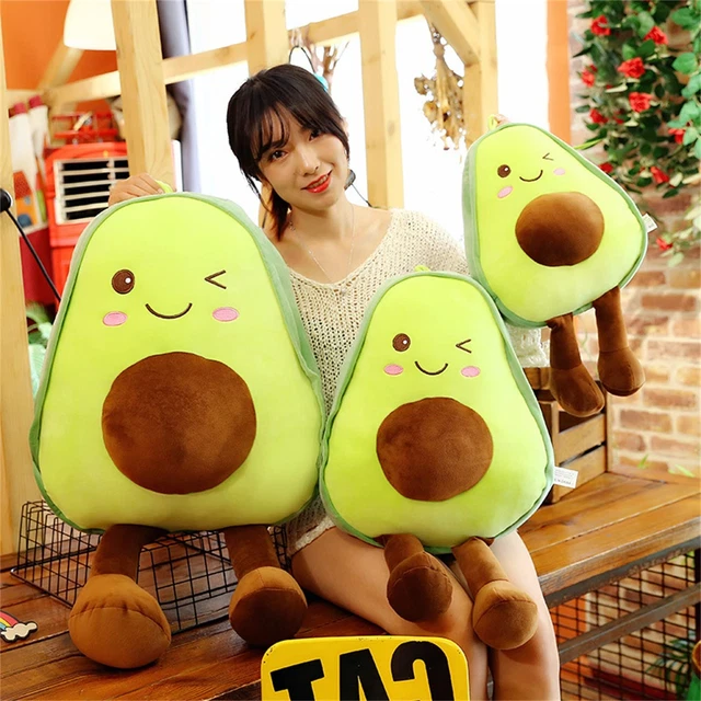 Peluche Avocat 30cm UieaMsio - Jouet Doux Kawaii En Forme De Fruit, Oreiller Câlin