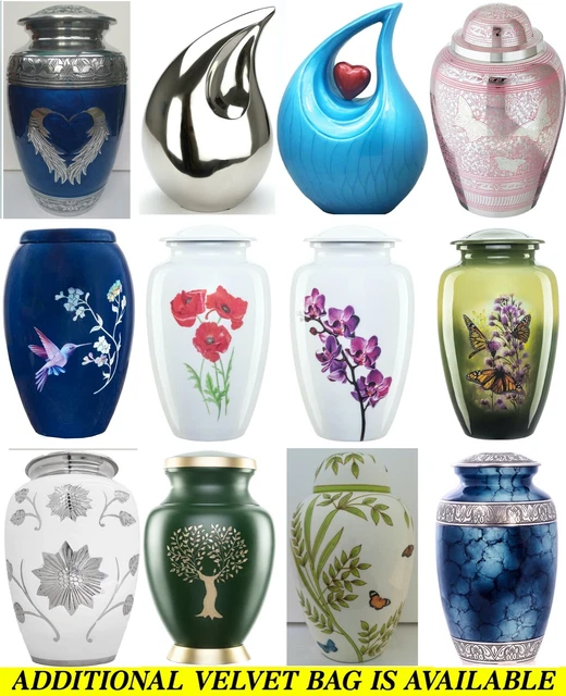 Urns for Ashes Adult Large Cremation Funeral Human Memorial Burial Remain Metal