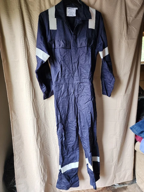 Men’s  Blue MAERSK Line Reflective Uniform Work Coveralls, Size S