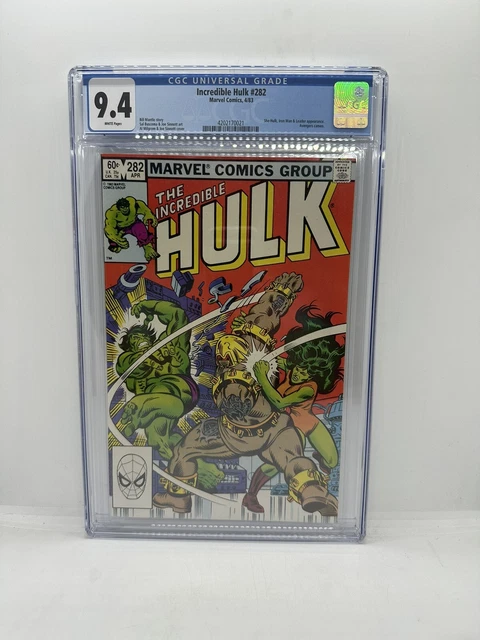 Incredible Hulk #282 CGC 9.4 NM WP 1st Meeting Hulk and  She-Hulk Marvel Comics