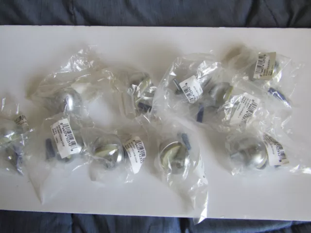 New Lot of 10 Schlage Ives Satin Chrome Finish Half Dome Floor Door Bumper Stop