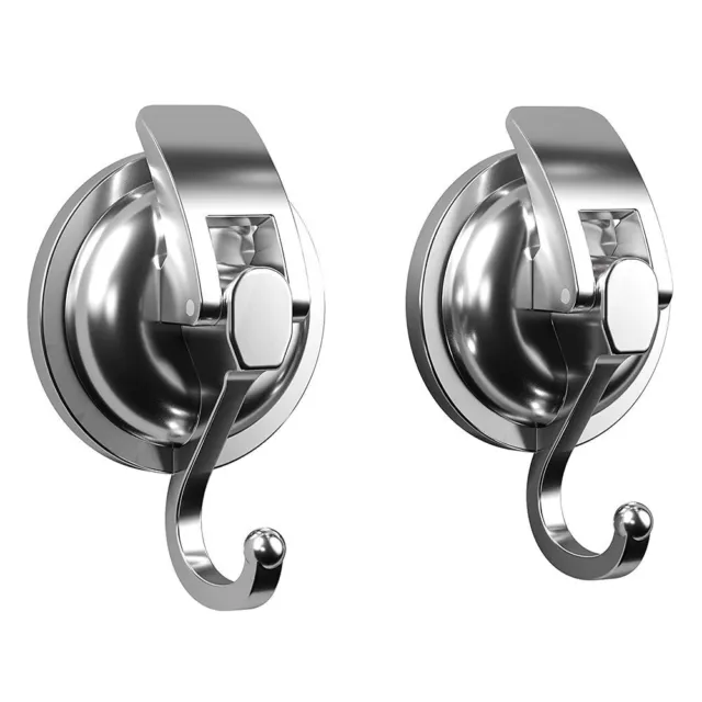 Easy to Install Bathroom Shower Chrome-Plated Organization Suction Cup Hooks