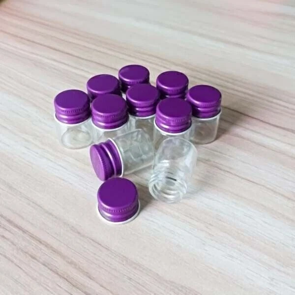 Tapa de aluminio artesanías 10-200 piezas botellas de vidrio de perfume 5 ml aromaterapia frascos de dulces