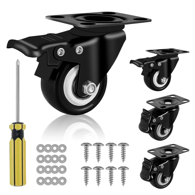 SagaSave 2 Inch Heavy Duty Casters 4-Pack - 10kg Load Ball Bearing Wheels For Furniture & Carts - View #10
