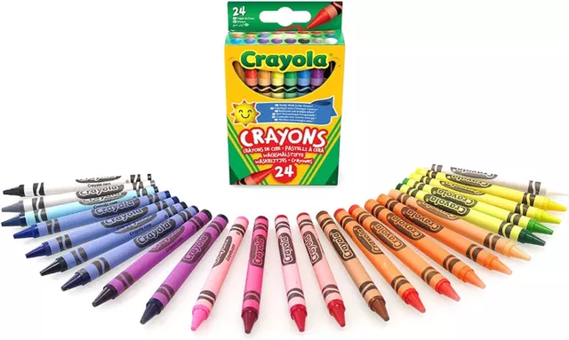 Assorted Pack of 30 Wax Crayons Kids Toy Colours Childrens Classroom Crayon