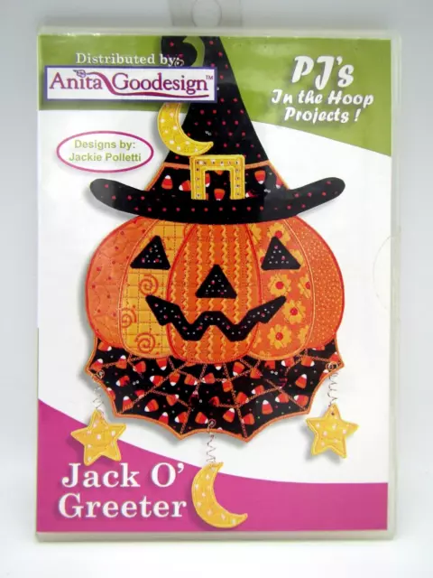 ANITA GOODESIGN CD - PJ's Hoop Projects - Jack O' Greeter - 5 Embroidery Designs