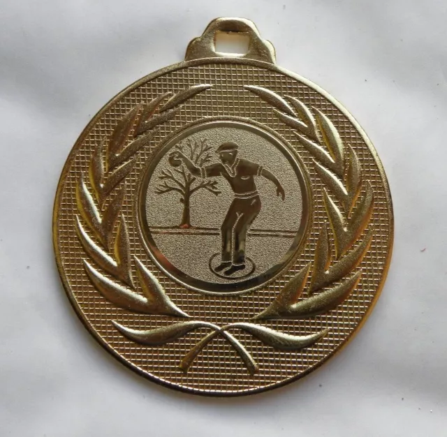 Medal Engraved Subject " Petanque " 55 MM Engraving Customizing