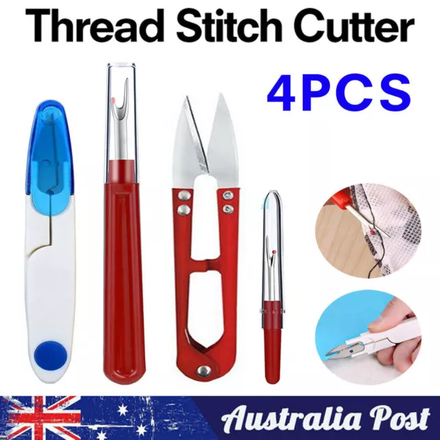 Plastic Thread Cutter Seam Ripper Stitch Unpicker Sewing Tool 4 Pcs