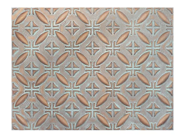 Decorative Distressed Tin Ceiling Tiles PVC for Cafe PLB38 Weather copper 10pcs