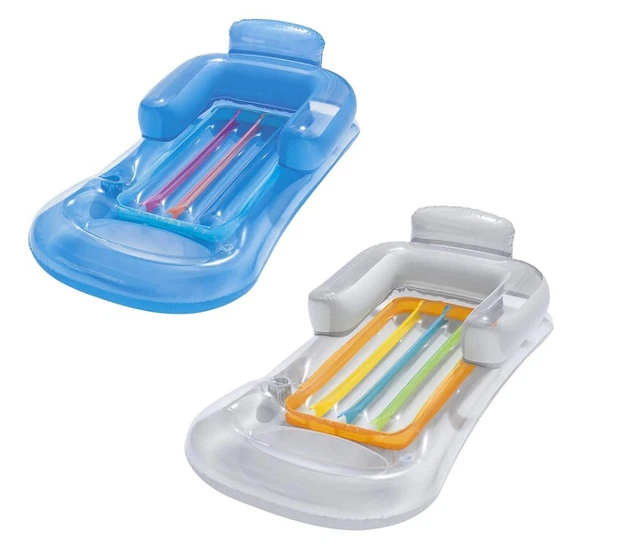 Poltrona Abbronzante Intex 58802 - 160x85cm, Colori Assortiti, Con Porta Bicchiere - Foto 12