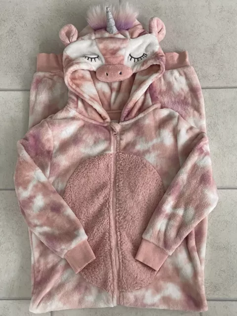 Girls Next Unicorn Fleece All In One / Sleepsuit Age 11 Years VGC