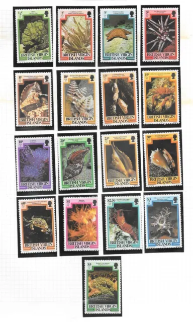 Virgin Islands 1979 marine life SG417-433 unmounted mint MNH set stamps cat £18