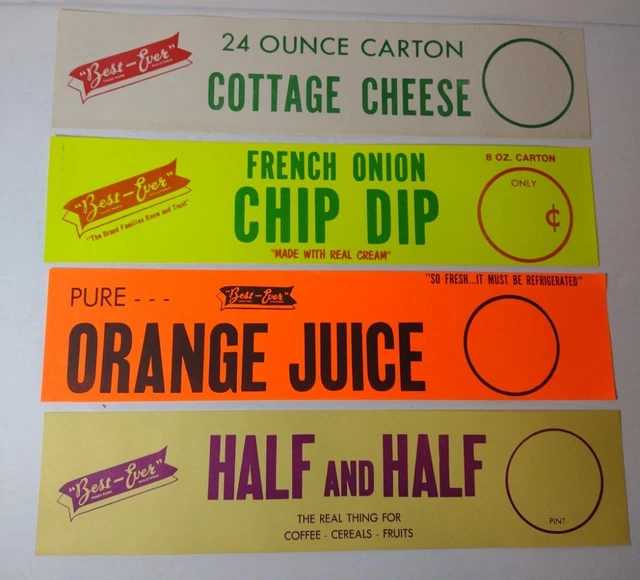 Vintage "Best-Ever" Dairy Barn Paper Signs Best Ever Dairies Anderson Indiana