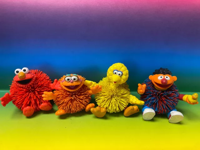 Sesamstrasse  4 Koosh Bälle Ernie,Bibo,Elmo und Freundin  aus Sammlung