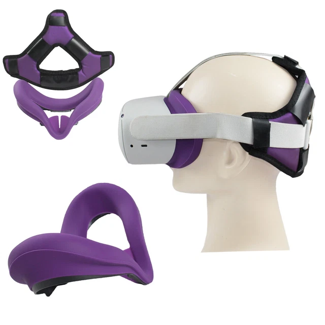 For /// Quest 2 VR Glasses Eye Mask Cover Head Cushion Face Cover Pads Set