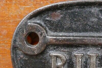Vintage Antique RILCO Cast Iron Barn Truss Plate - Heavy Embossed Cast Iron 2