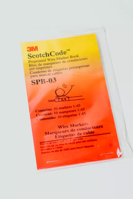 3M(TM) ScotchCode(TM) Pre-Printed Wire Marker Book SPB-03