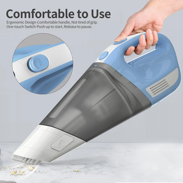 Handheld Wireless Vacuum Cleaner w/Brush For Multiple Use Easy & Quiet to clean
