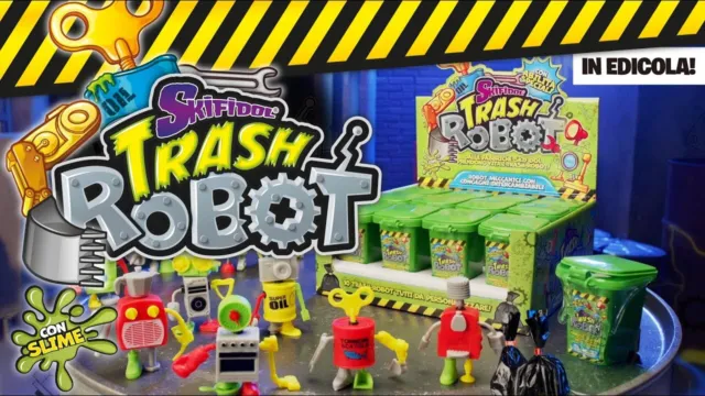 Skifidol Trash Robot Pattumiera Sorpresa + Rivista