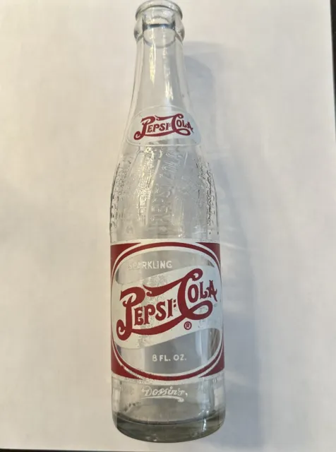 Vintage Pepsi-Cola Double Dot Sparkling 8 Oz  Bottle. Detroit- GD. Rapids, MI