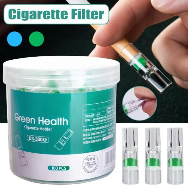Boite de 100 Filtres Anti Goudron Pour Cigarette - Cigarette Holder Green Health