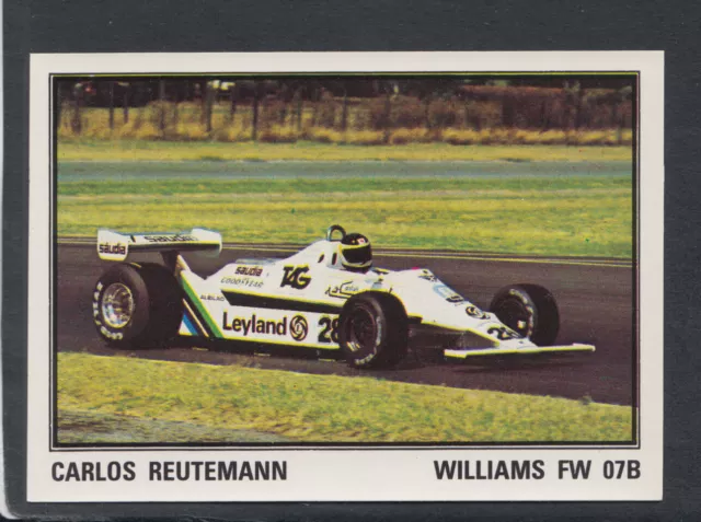 Panini F1 Grand Prix Sticker, No 128 Carlos Reutemann, Motor Racing, Sports