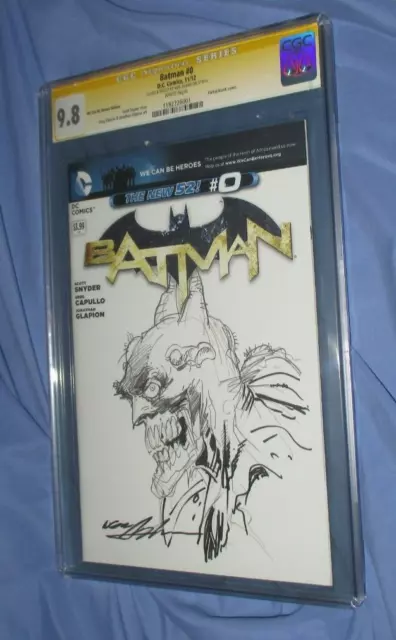 BATMAN #0 CGC 9.8 SS Signed & Original Art Sketch by Neal Adams ZOMBIE