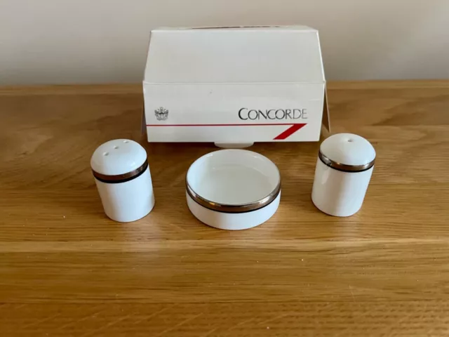 Superb Concorde Cruet Set from the 20th Anniversary Flight Boxed with Provenance