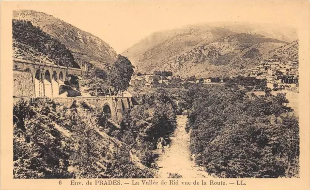 Cpa 66 Env.de Prades La Vallee De Rid Road View