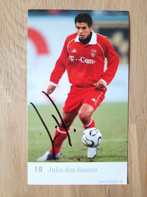Julio dos Santos Autogrammkarte Bayern München 2006-07 Original Signiert