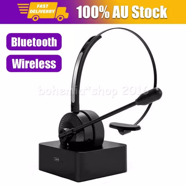 Trucker Bluetooth Headset with Microphone Wireless Business Driver Headphones AU