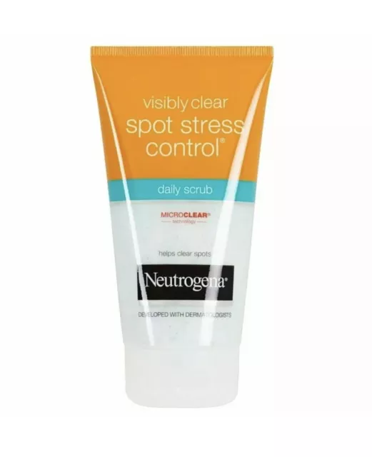 Brand New Neutrogena Visibly Clear Spot Stress Control Scrub 150 ml Free Ship