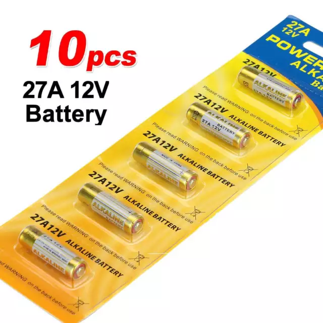 10X Alkaline Batteries  27A 12V MN27 LR27A A27 L828 V27GA Battery Garage Remote