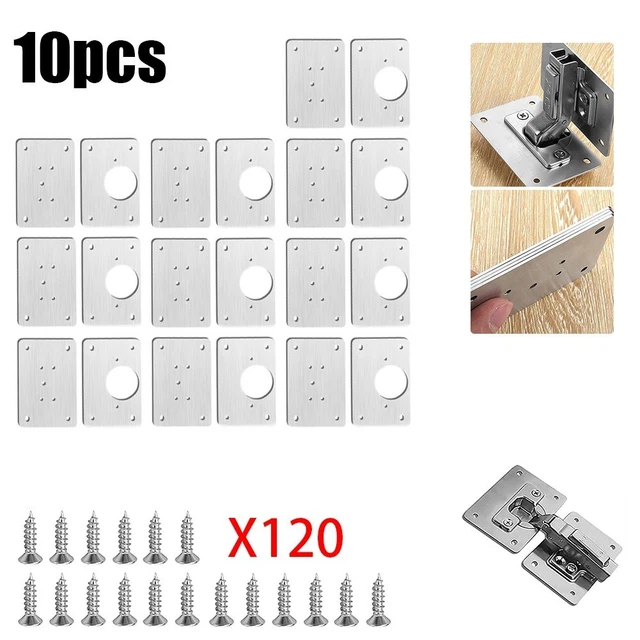 Stainless Steel Hinge Fixing Plate Repair Mounting Plate Fixer 90*50mm
