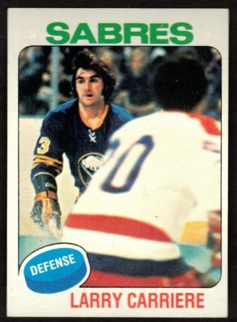 1975-76 Topps Larry Carriere #154 Buffalo Sabres