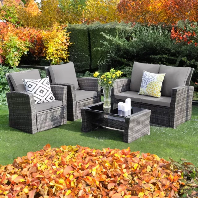 Maevea rattan effect clearance 4 seater