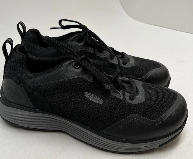 KEEN MENS Shoes Sparta Size 8.5 Black ESD Safety Alloy Toe Work 🔥 £73.