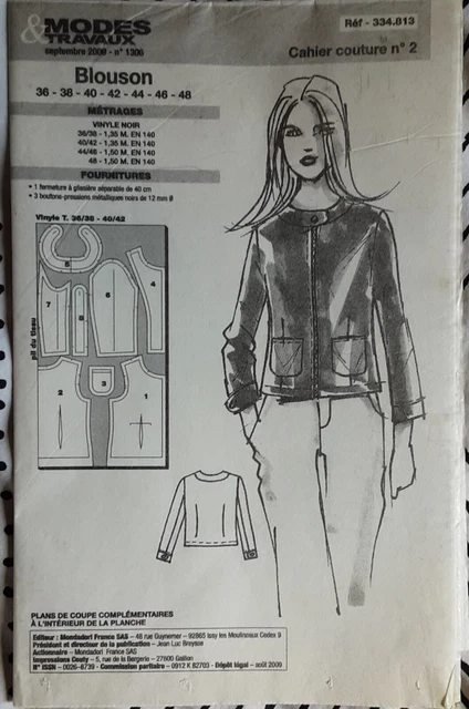 Patron De Couture Vintage Modes Et Travaux N°2871 - Occasion France