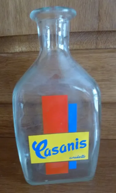 Carafe vintage en verre publicitaire CASANIS