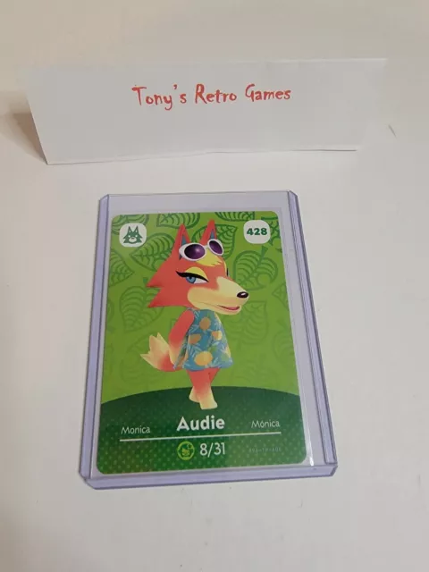 !SUPER SALE! AUDIE # 428 Animal Crossing NINTENDO Amiibo Card SERIES 5 MINT!!!
