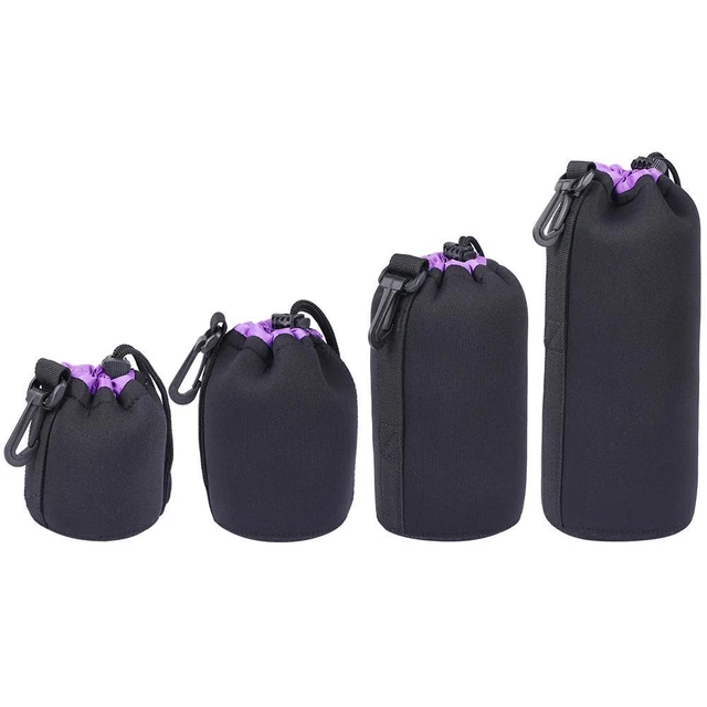 Waterproof SLR Camera Drawstring Len Pouch Protective Inside Brushed Cover
