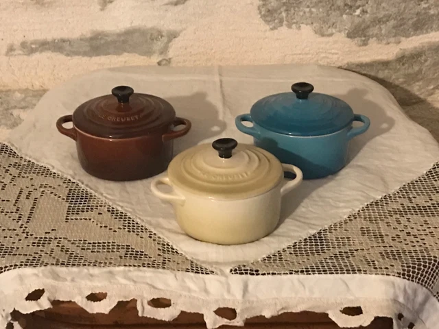 Lot Cocottes Le Creuset La MAMA Enzo Mari - Tailles 25,29,33 - Induction