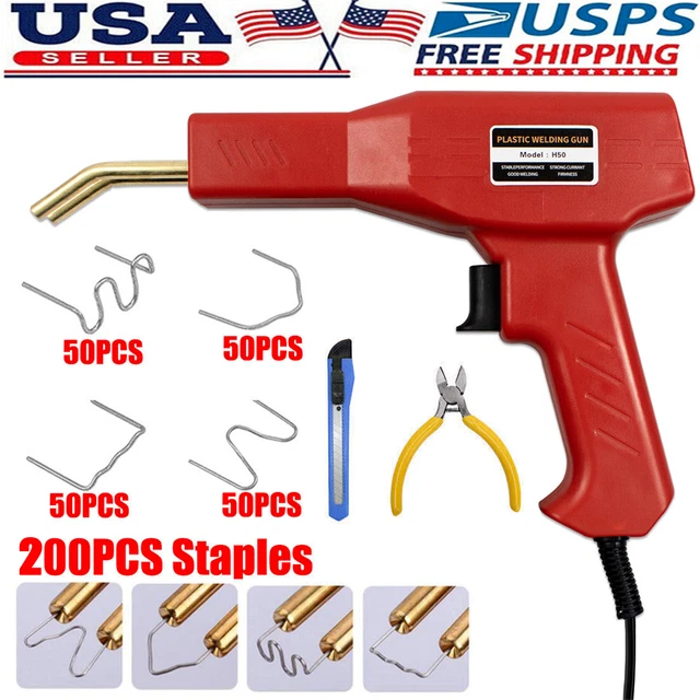 HOT STAPLER GUN Plastic Repair Car Bumper Fender Welder Machine Kit