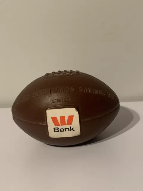 Vintage Bank Of New South Wales Westpac Football Shaped Money box 1960’s