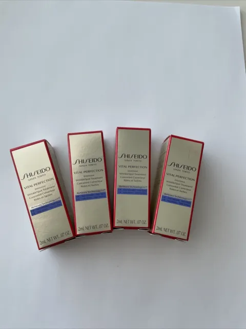 X4 Shiseido Vital Perfection Intensive Wrinkle Spot Treatment 2 ml NIB .07oz