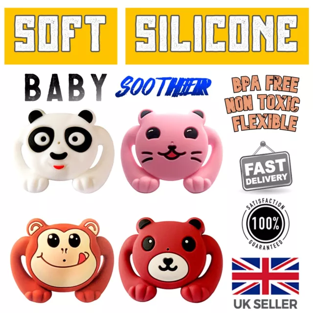 Cute Dummy Soft Flexible Orthodontic Baby Pacifier Silicone Teat Nipple Soother