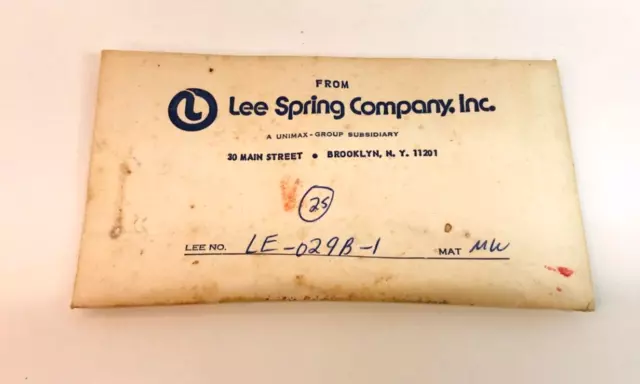 vintage Lee Spring Co. LC 029B-1 Stainless Steel Compression Springs